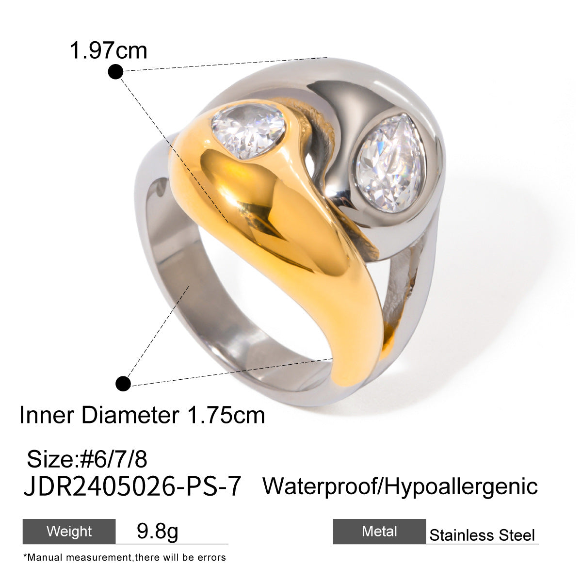 Stainless steel flower ring