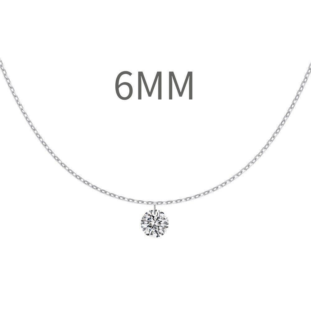 S925 Sterling Silver Tassel Oval Water Drop Wedding Necklace