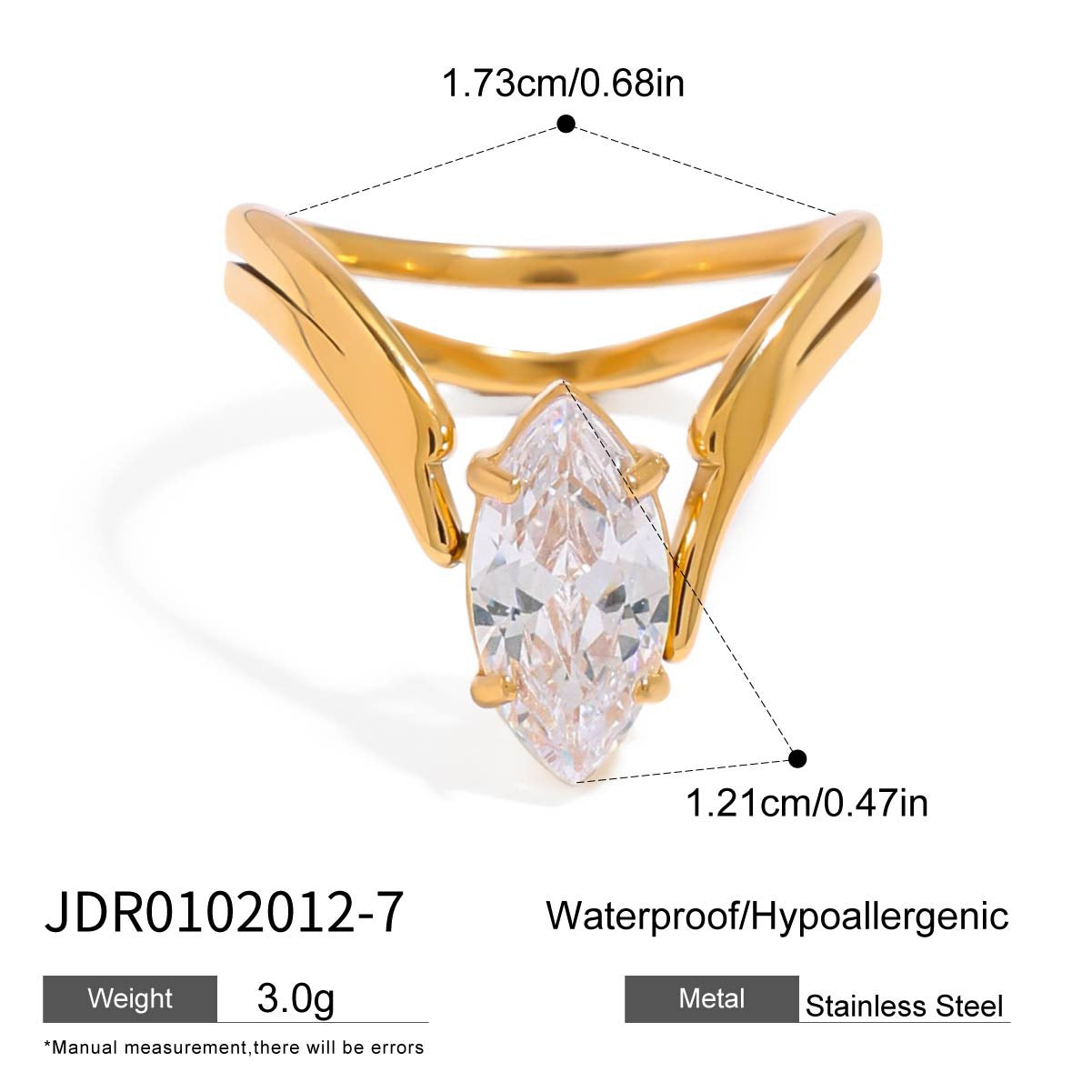Zircon titanium steel does not fade ring