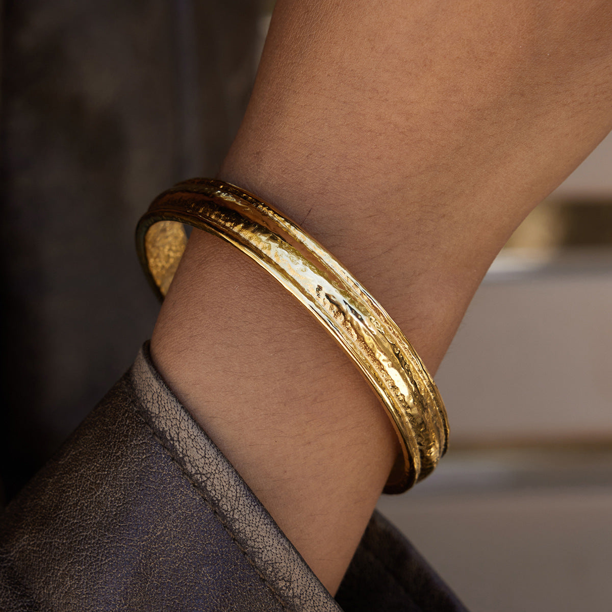 Line titanium steel ring does not fade bracelet