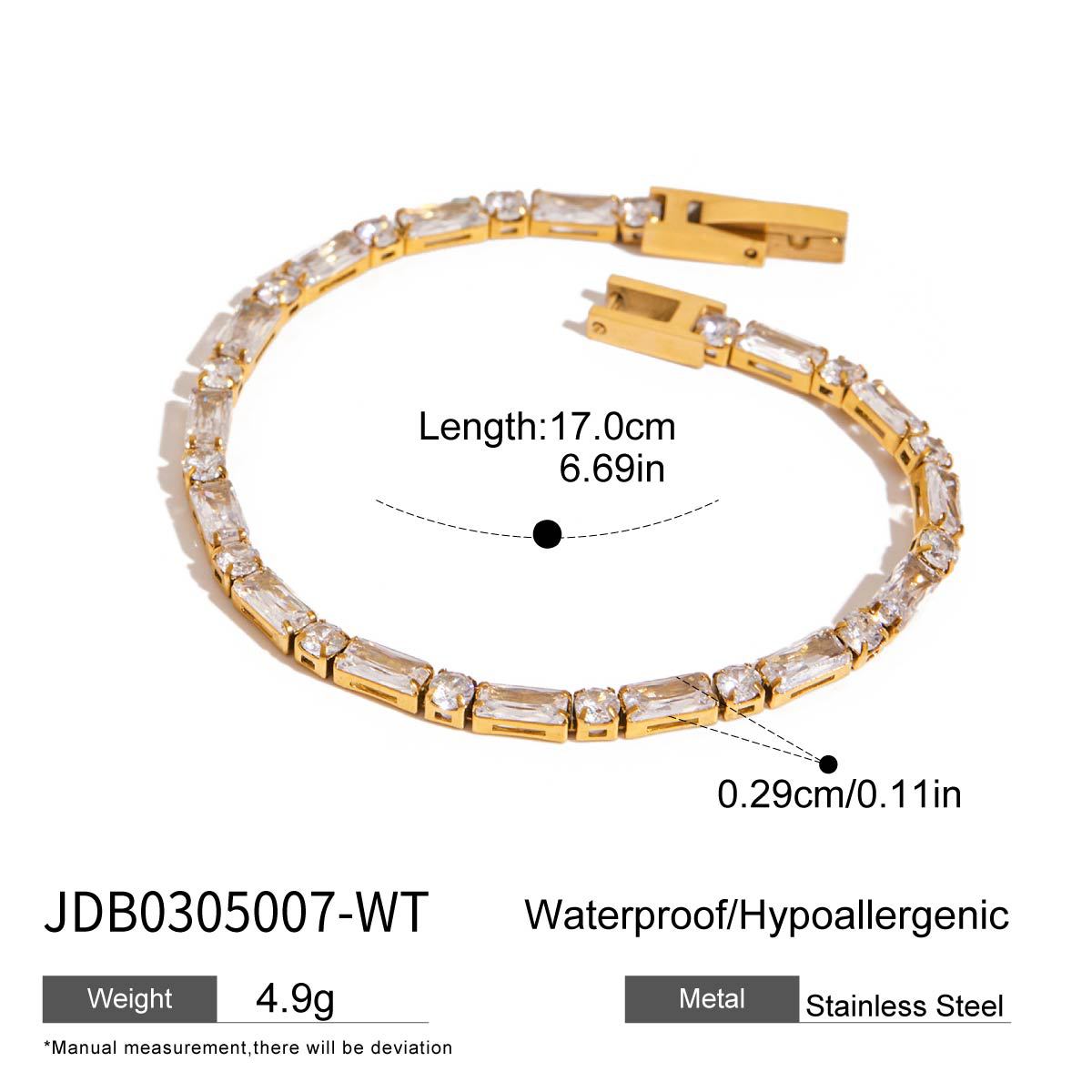 Titanium steel zircon advanced sense bracelet