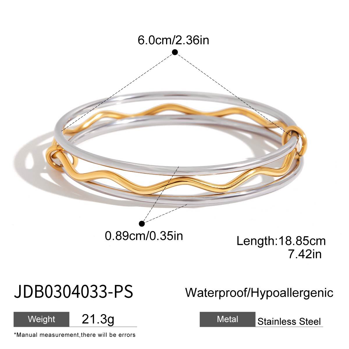 Stainless steel zircon multi-layer bracelet