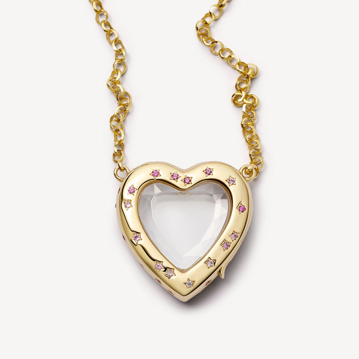 Glass photo box pendant DIY hollow transparent necklace