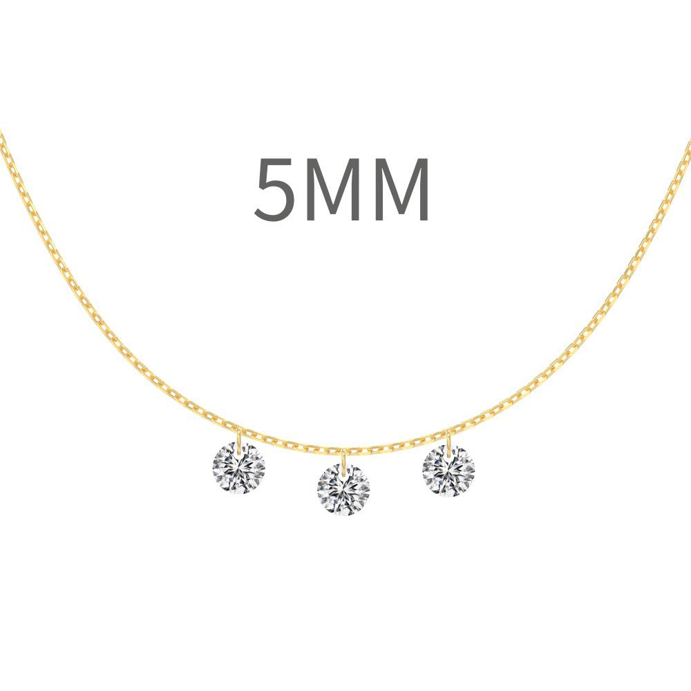 S925 Sterling Silver Tassel Oval Water Drop Wedding Necklace