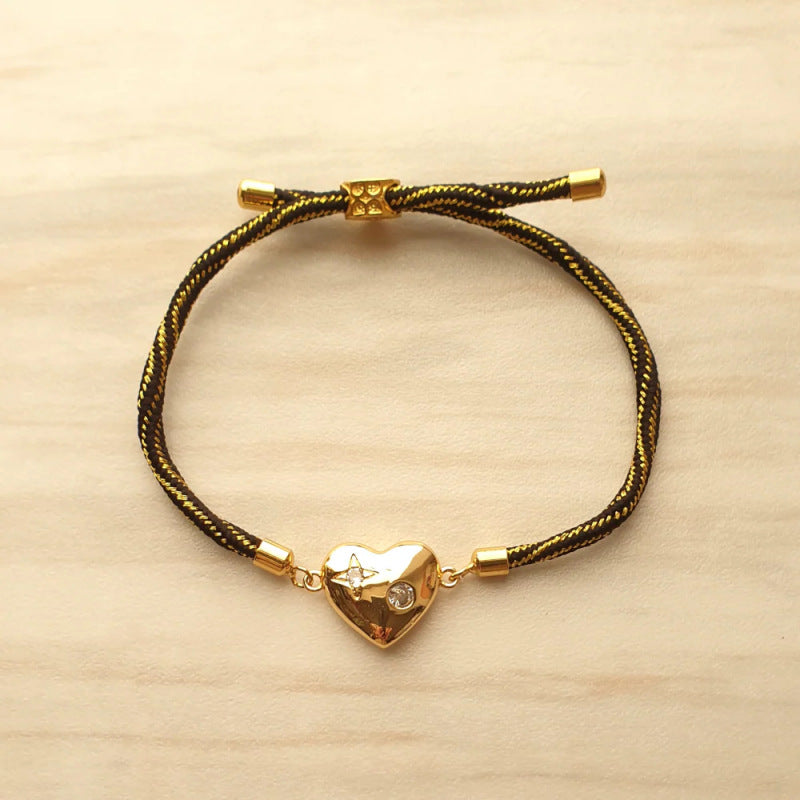 Love adjustable hand rope bracelet