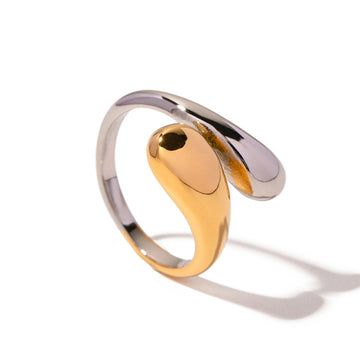 Stainless steel chunky cross opening ring