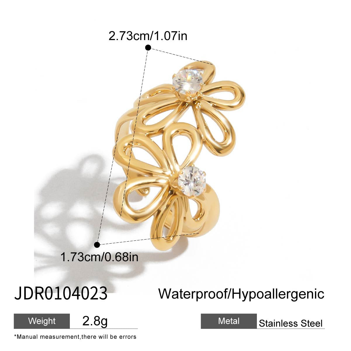 Zircon titanium steel does not fade ring