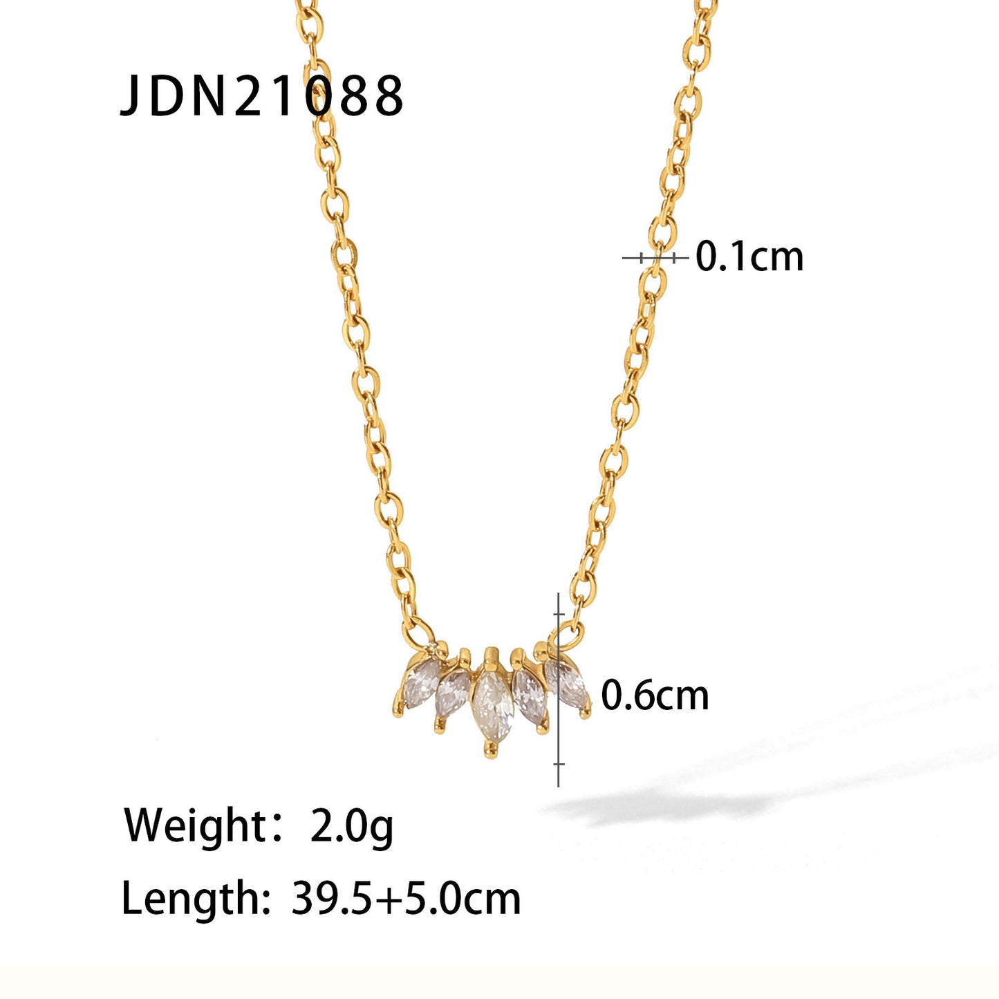 Stainless steel oil drop pearl love necklace