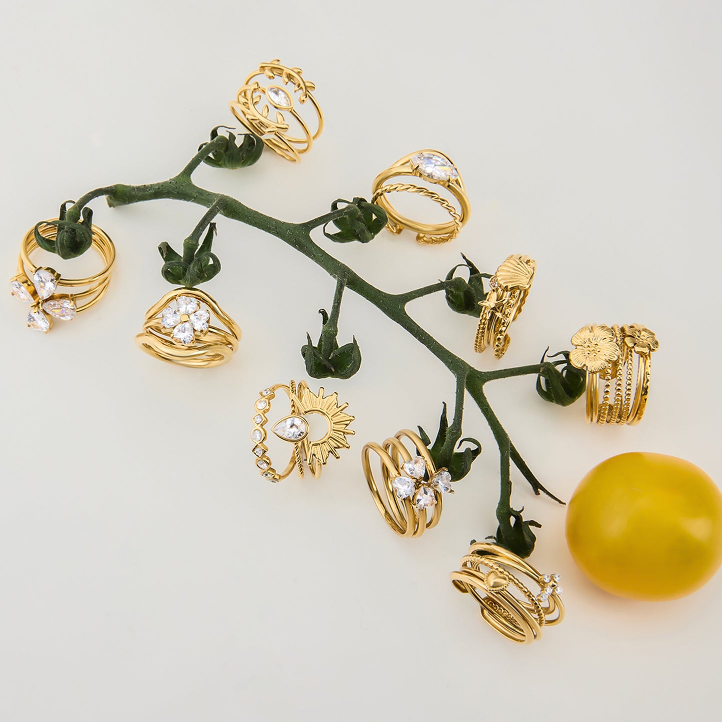 Stainless steel multi-layer stacked ring