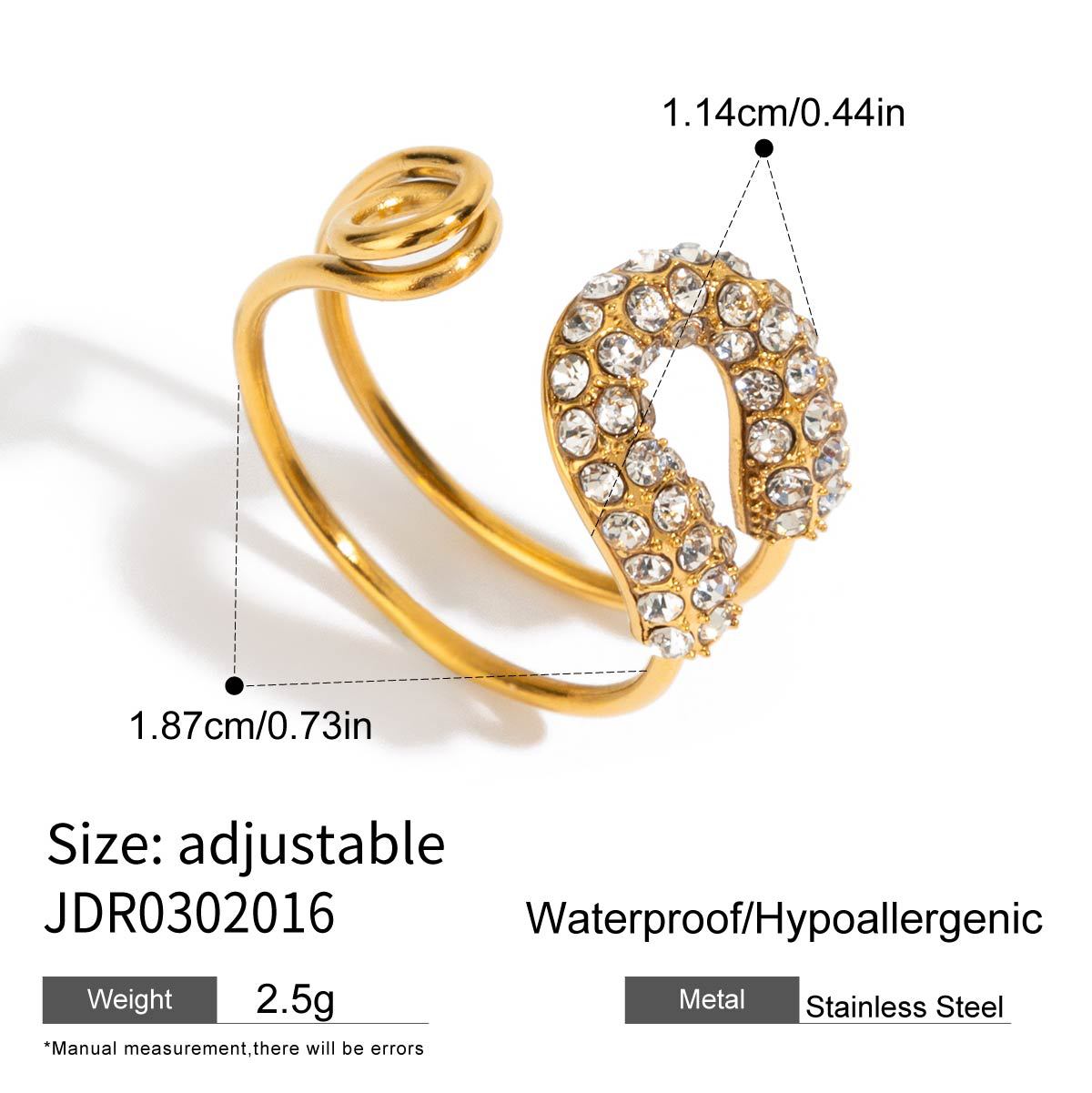 Titanium steel zircon ring does not fade