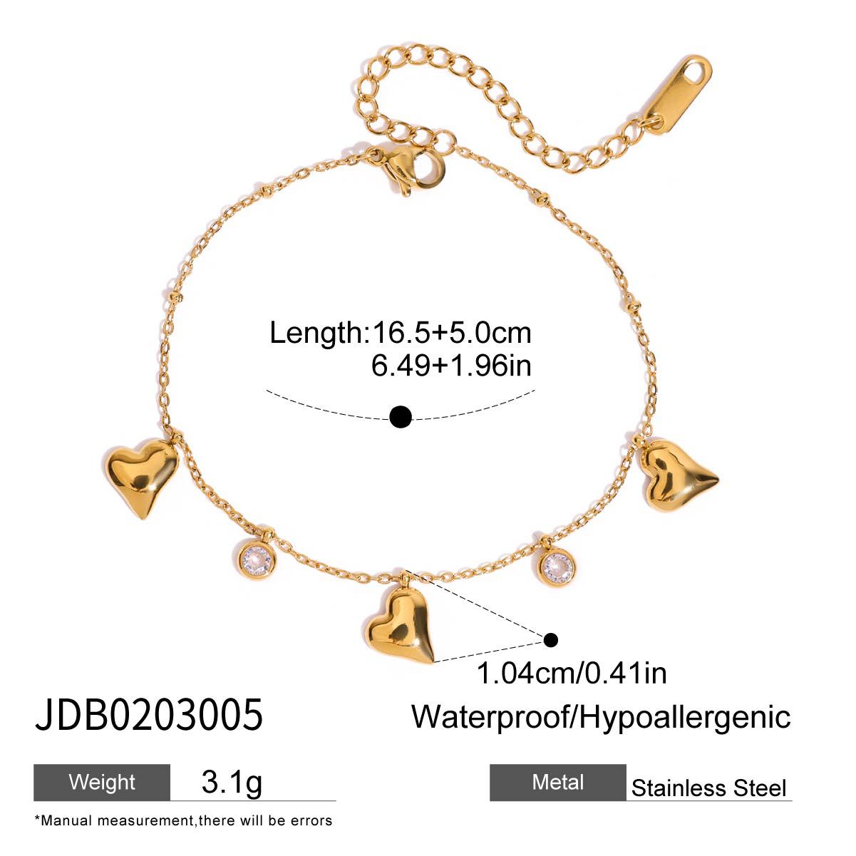 Stainless steel love butterfly bracelet
