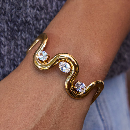 Stainless steel zircon bracelet