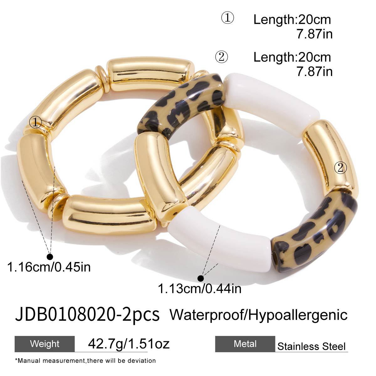 UV gold-plated resin acrylic bamboo bracelet
