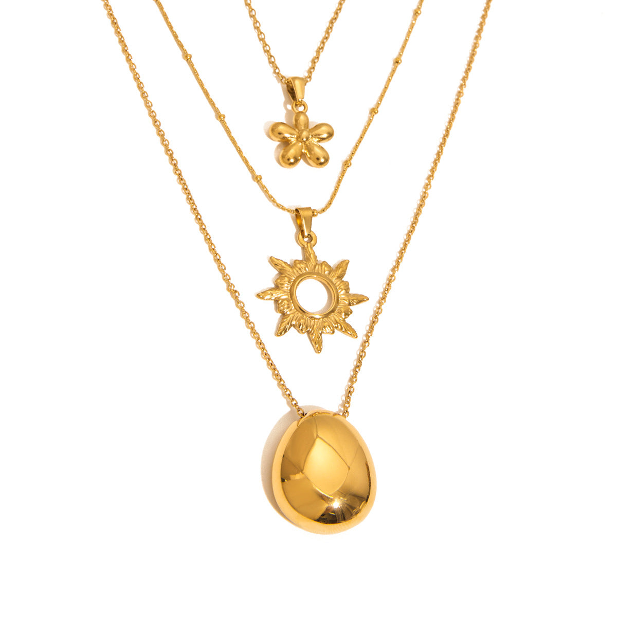 Stainless steel simple high-end necklace