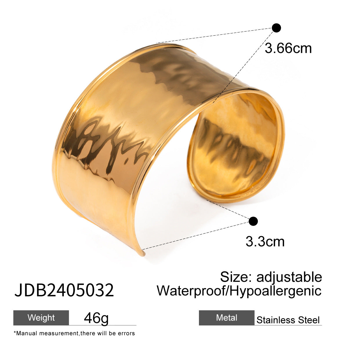 Stainless steel zircon bracelet open bracelet does not fade