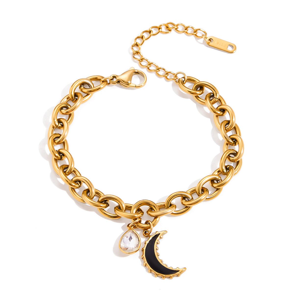 Moon stainless steel bracelet