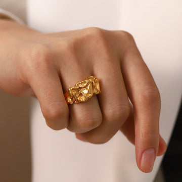 Lava stainless steel ring