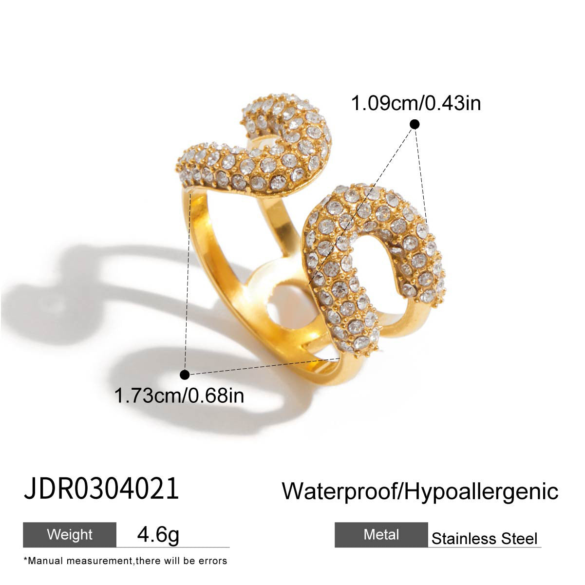 Titanium steel zircon ring does not fade