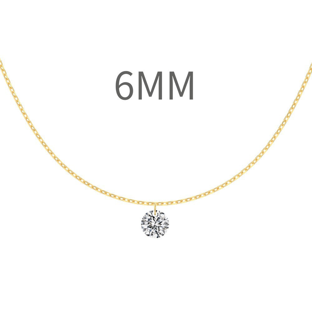 S925 Sterling Silver Tassel Oval Water Drop Wedding Necklace