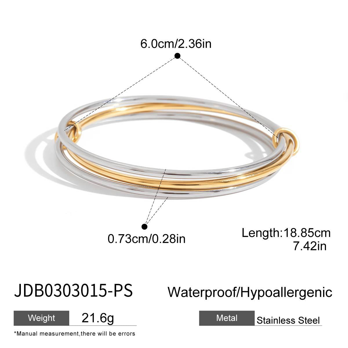 Stainless steel zircon multi-layer bracelet