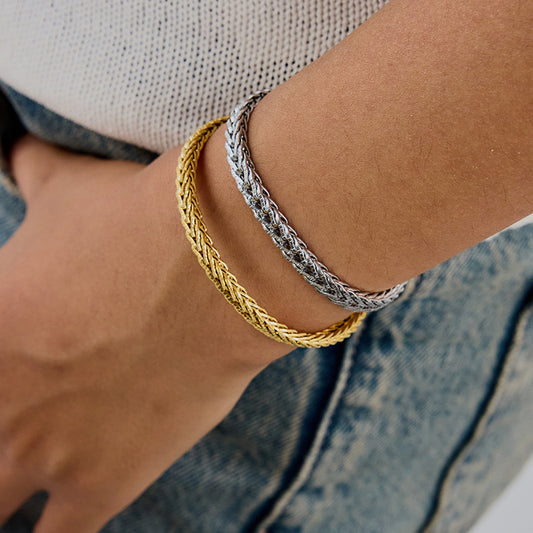 Stainless steel hemp rope bracelet