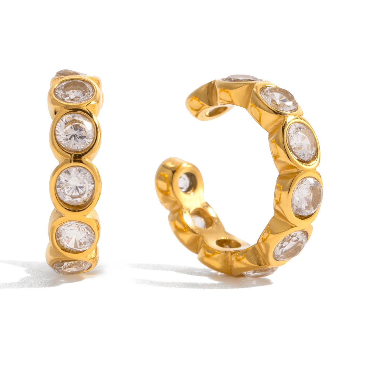 Titanium steel earrings do not fade studs