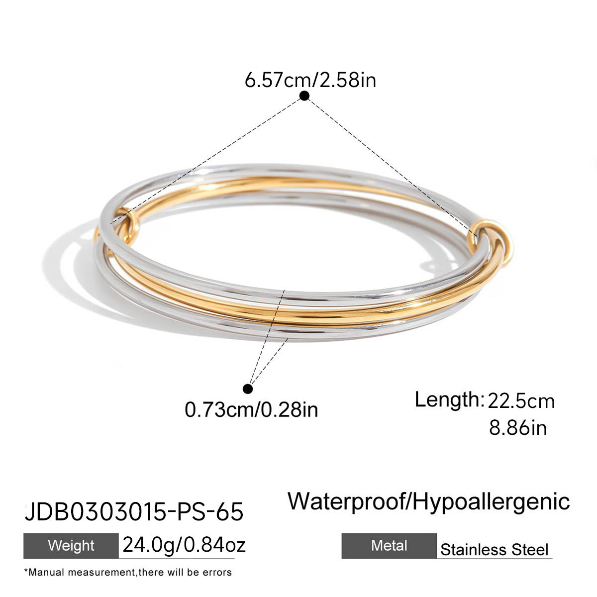 Stainless steel zircon multi-layer bracelet