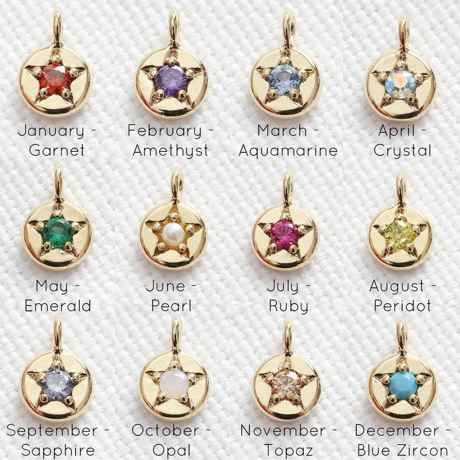 Color 12 Birthstone DIY Pendant Necklace