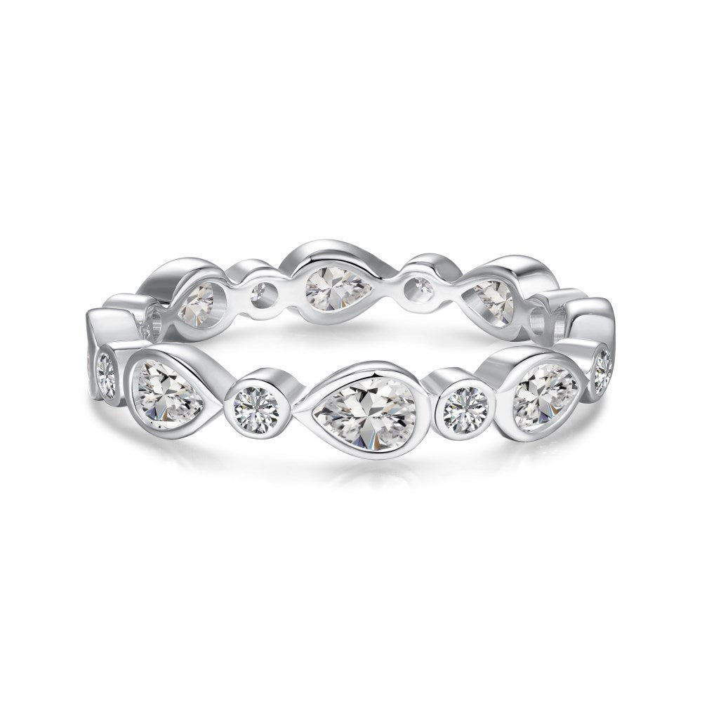 S925 Sterling Silver Water Drop Ring