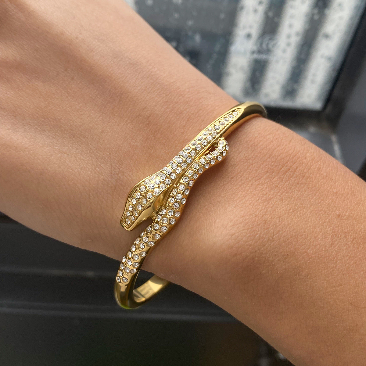 Stainless steel snake bracelet