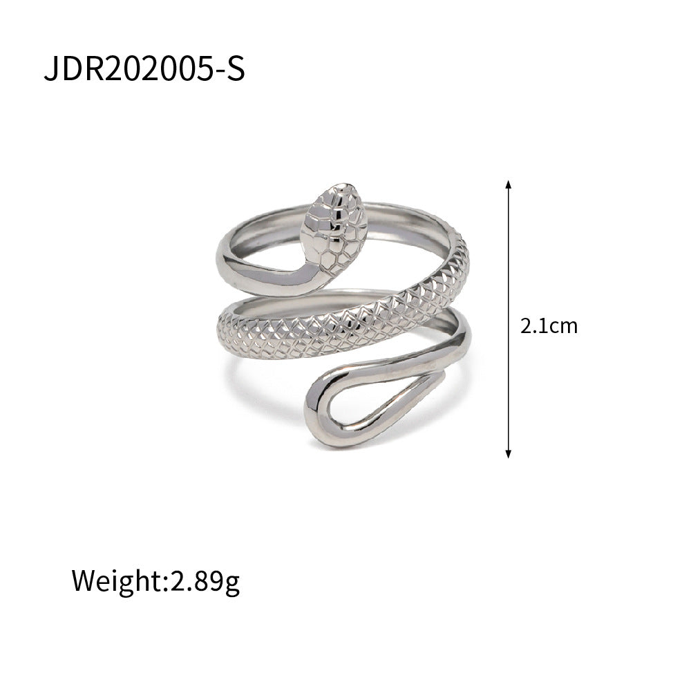 Stainless steel snake ring