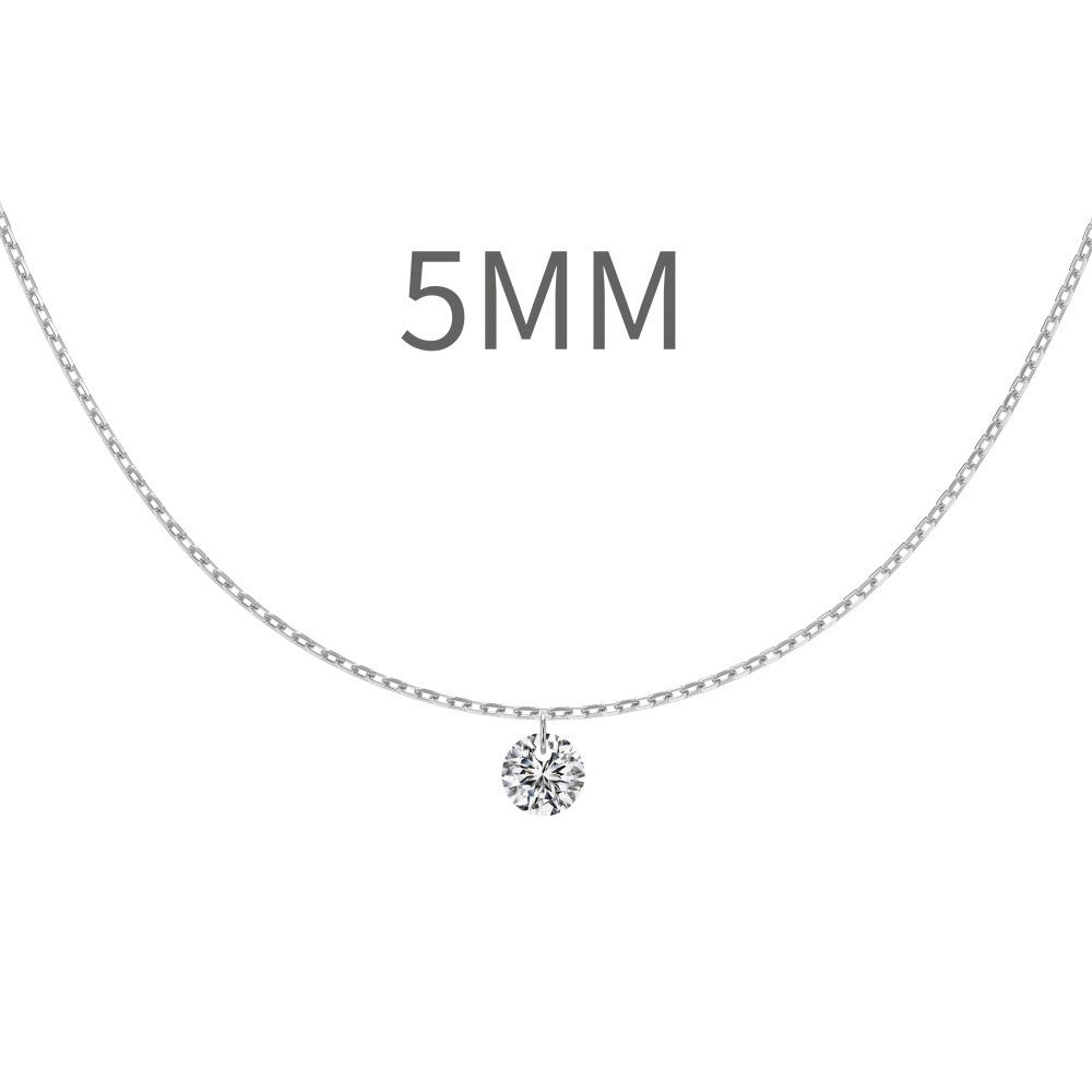 S925 Sterling Silver Tassel Oval Water Drop Wedding Necklace