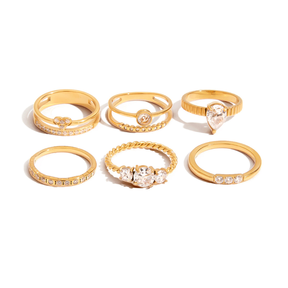 Titanium steel does not fade zircon ring
