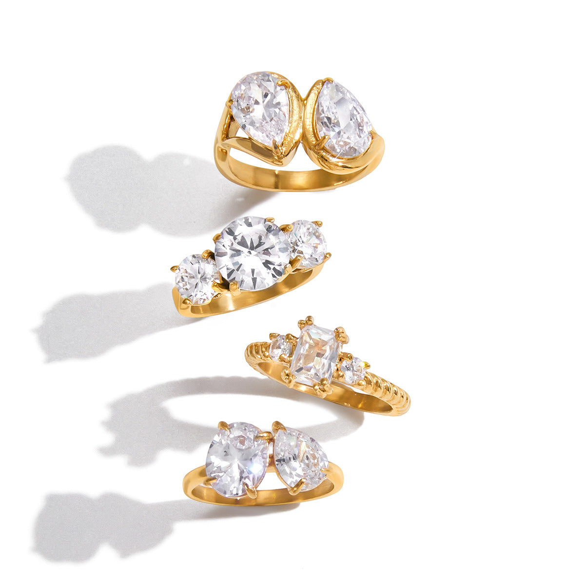 Titanium steel light luxury non-fading ring