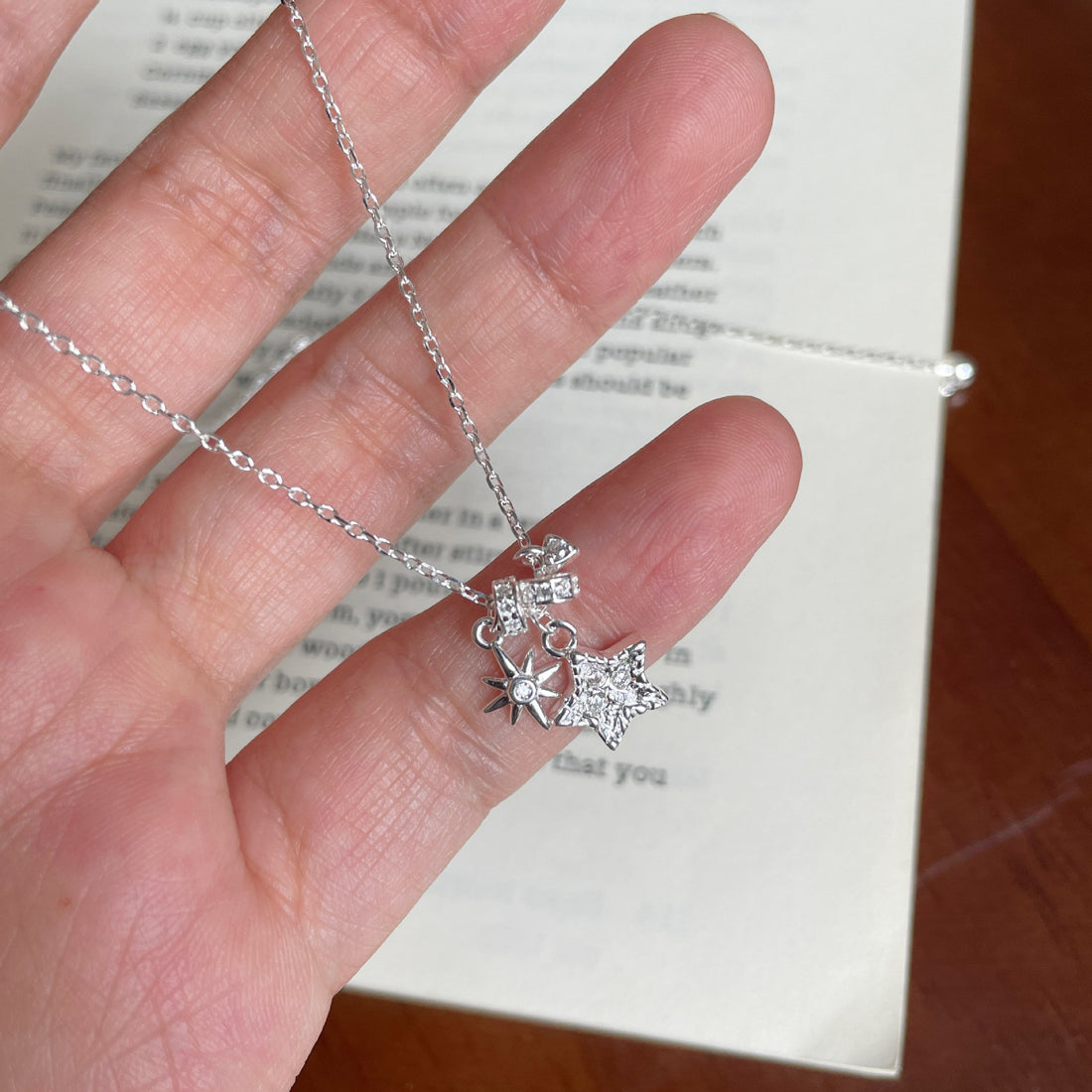 S925 Sterling Silver Sweet Star Necklace