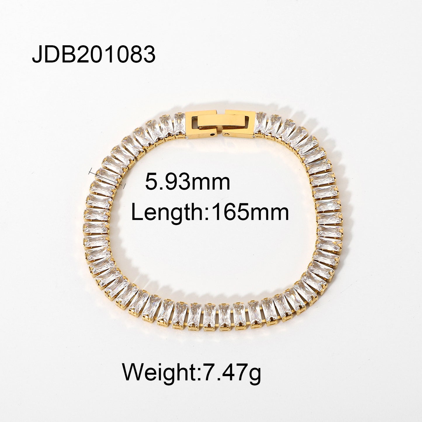 Delicate Stainless Steel Zircon Bracelet
