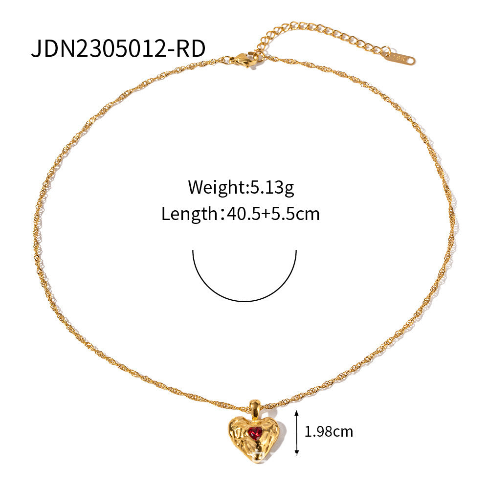 Stainless steel love pendant collarbone chain necklace