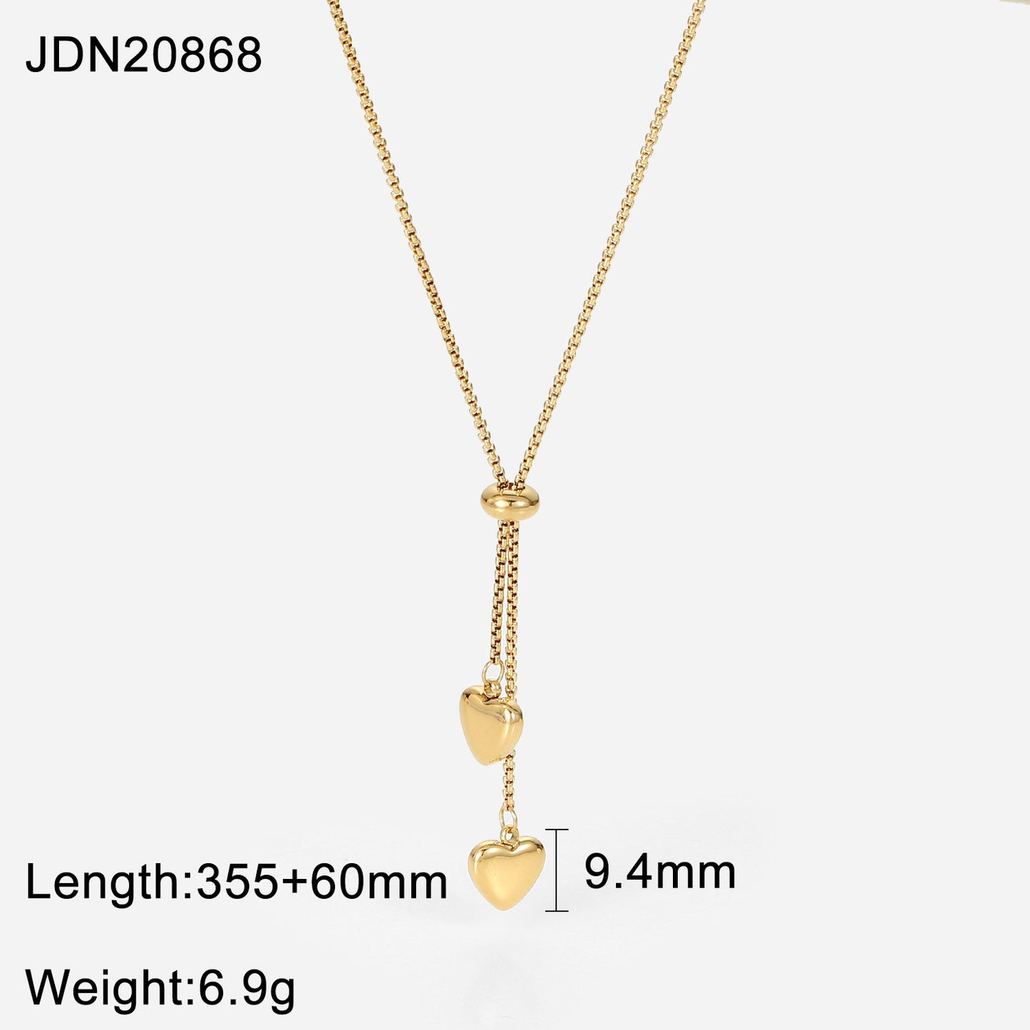 Stainless steel love pendant collarbone chain necklace