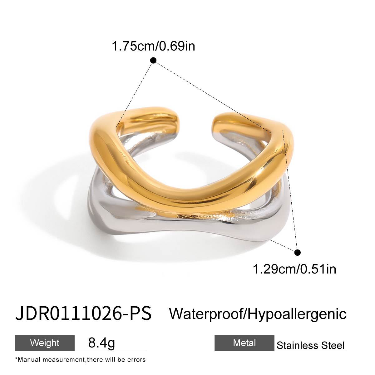 Stainless steel pearl ring