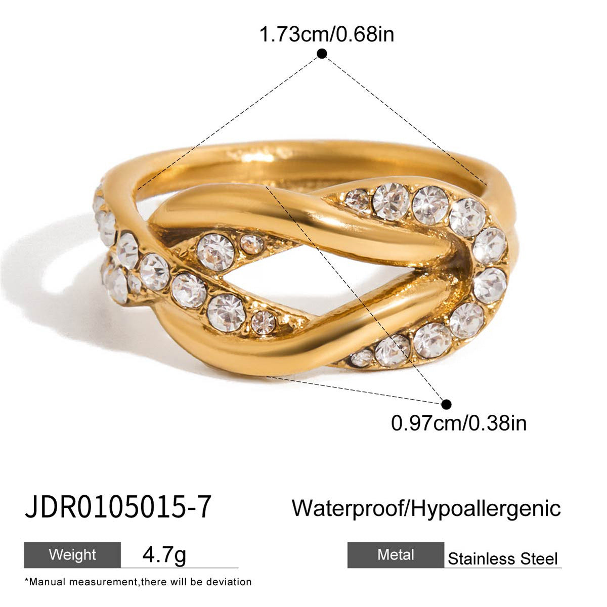 Titanium steel zircon ring does not fade