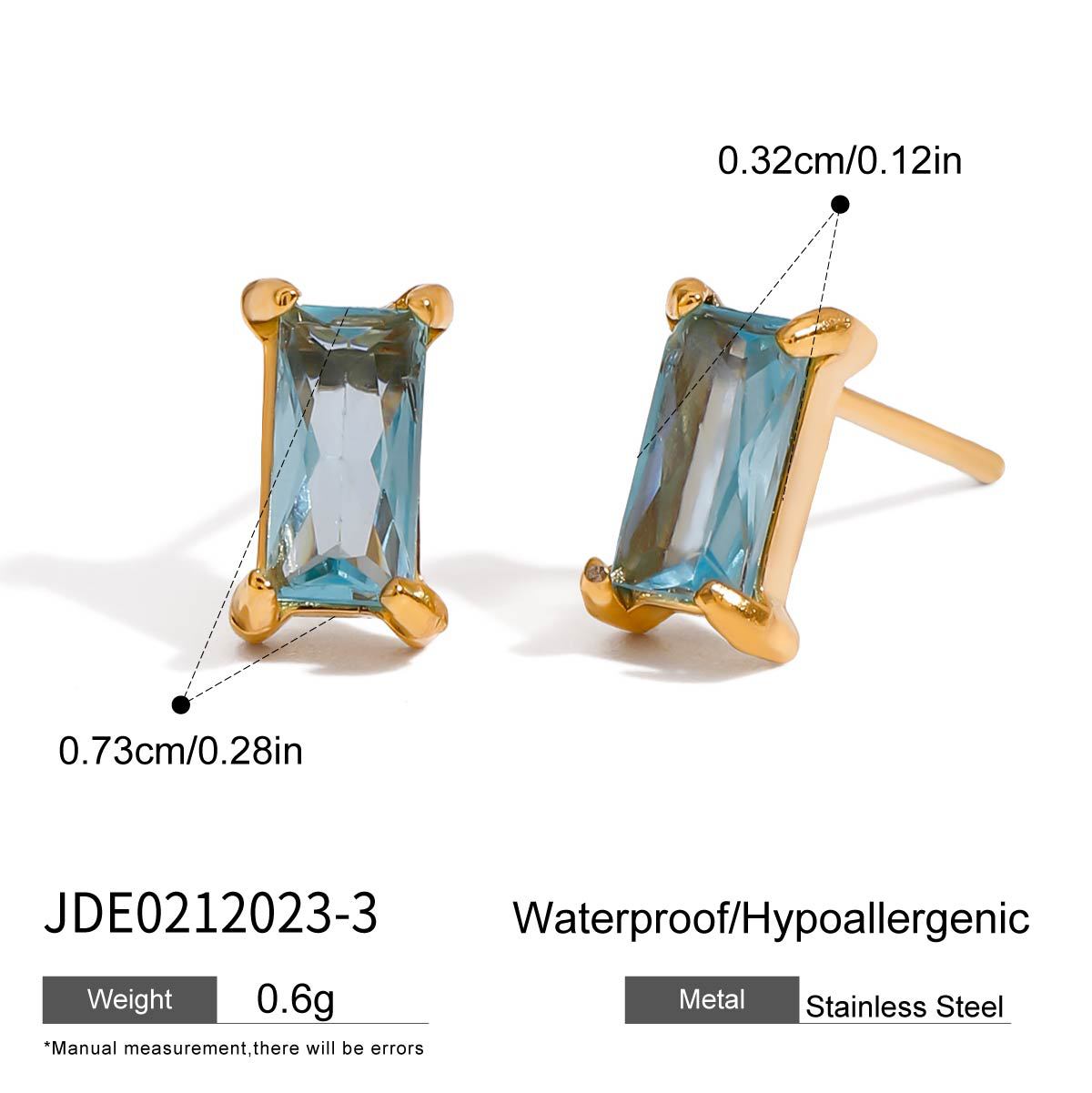 Titanium steel earrings do not fade studs