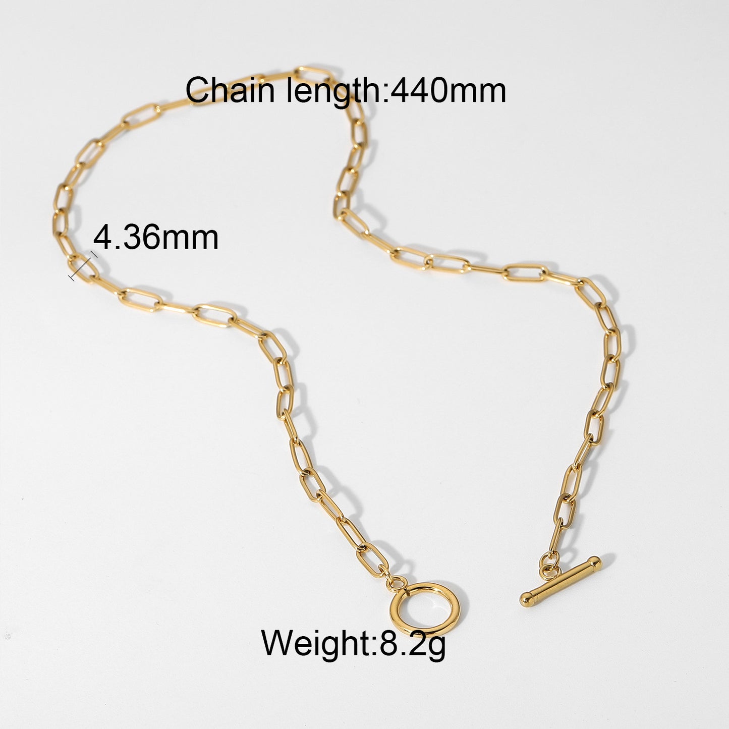Stainless steel gold-plated multi-layer necklace collarbone neck chain