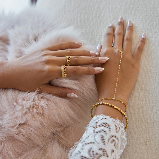 Popular rhinestone crown ring