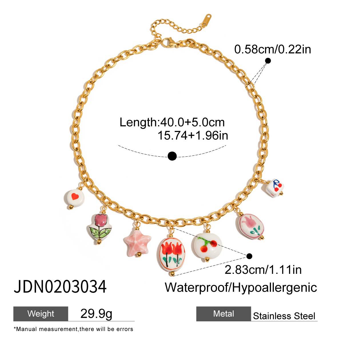 Titanium steel beach resort wind shell necklace