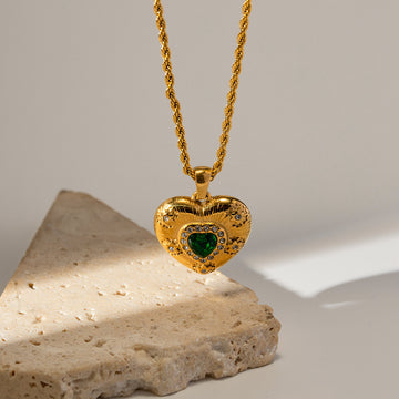 Stainless steel love pendant necklace