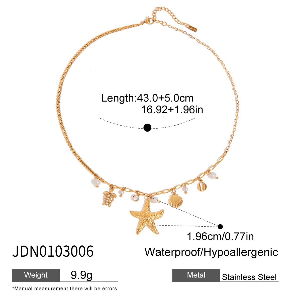 Ocean Wind Resort Titanium Steel Necklace
