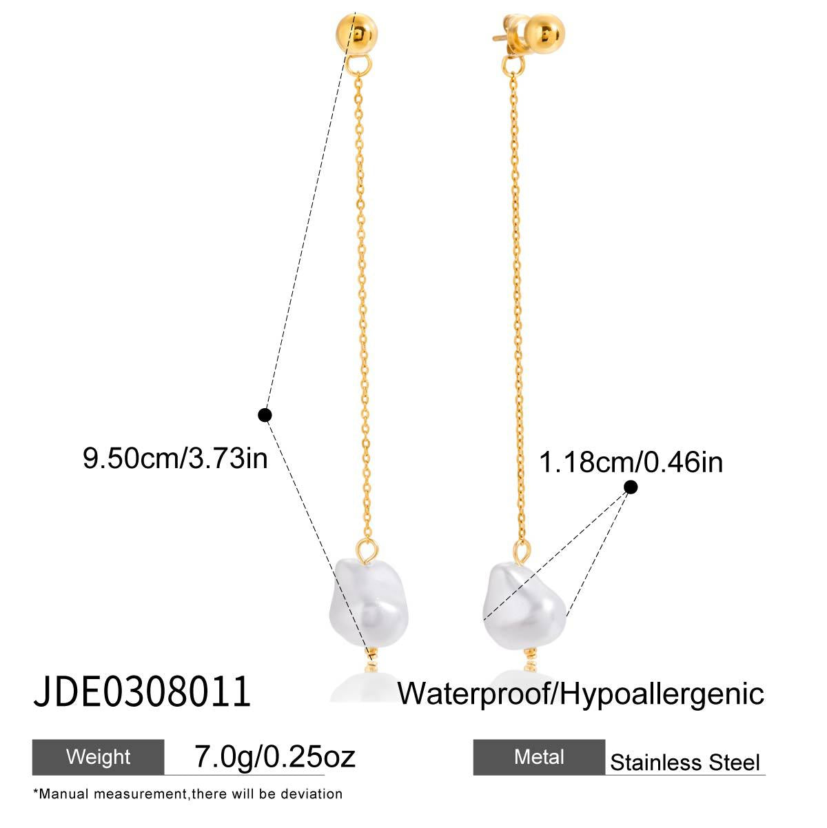 Imitation Baroque fringed titanium steel earrings