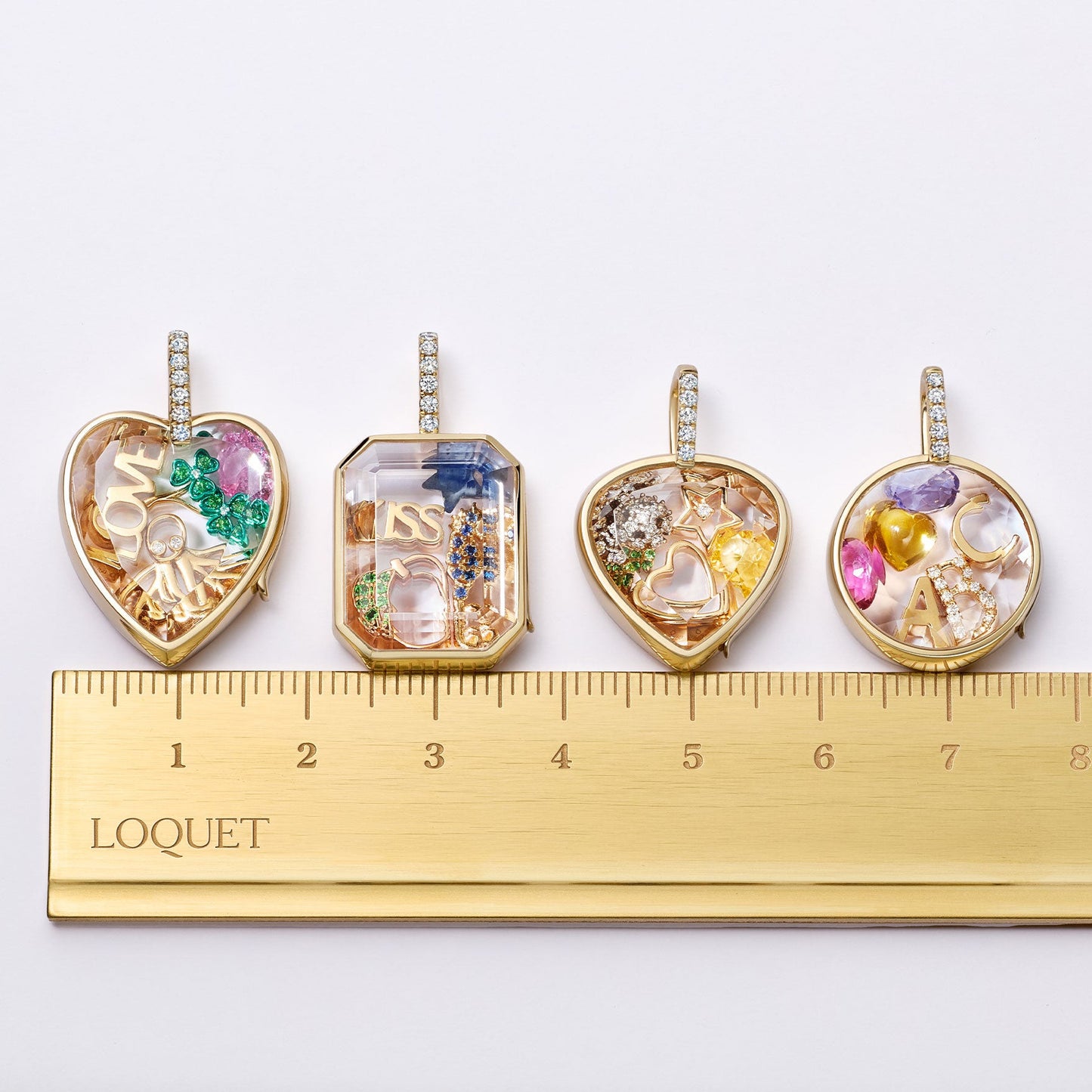 Glass photo box pendant DIY hollow transparent necklace