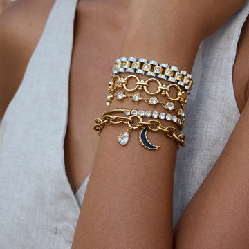 Moon stainless steel bracelet