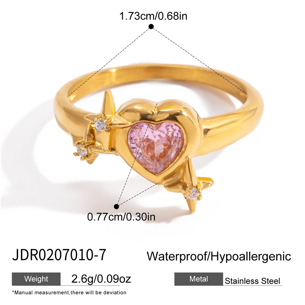 Sweet pink love mango ring.